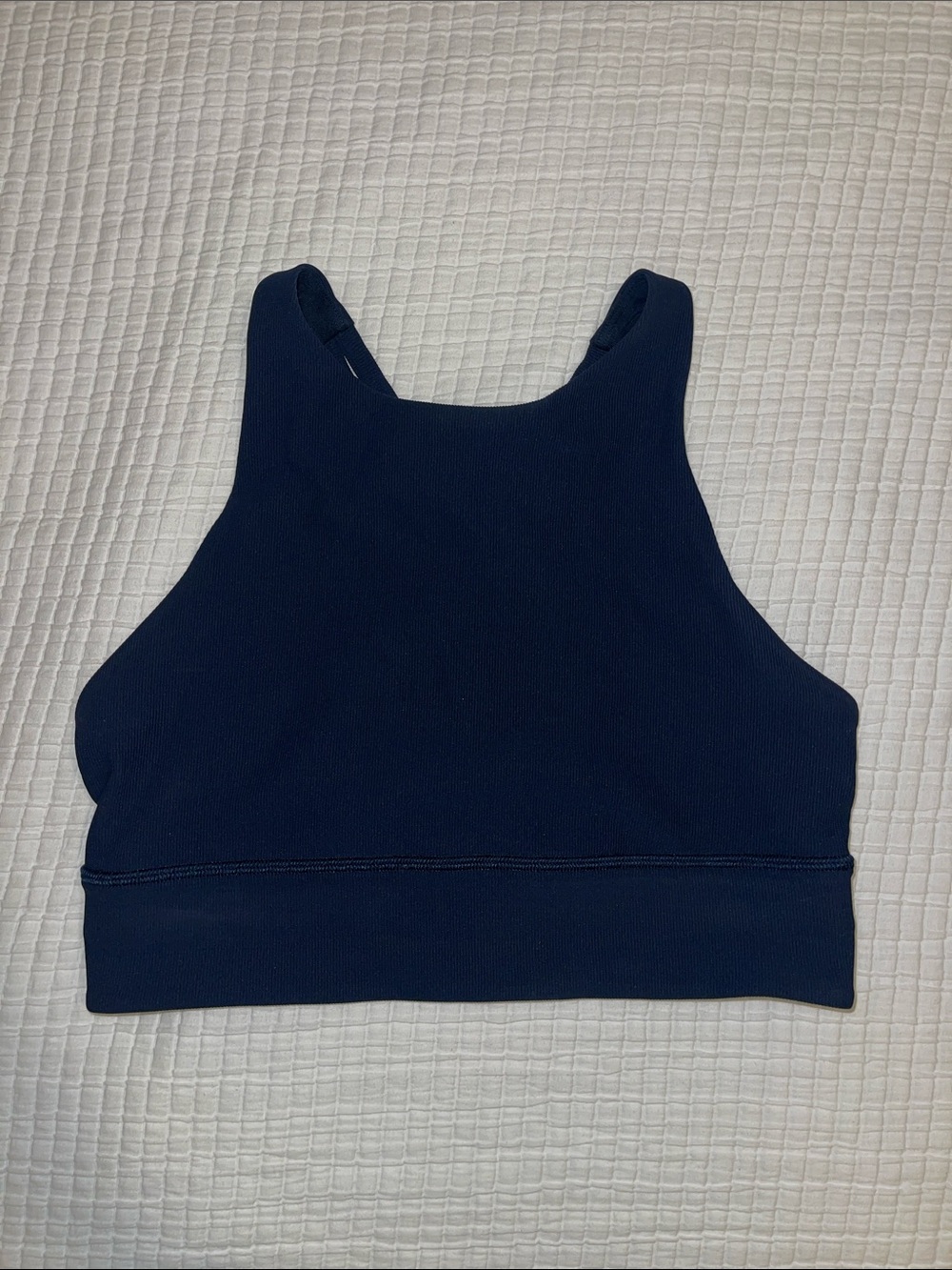 Lululemon ribbed halter navy bra size 8